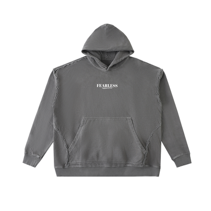 Fearless Apparel Raw-Seam Enzyme Washed Hoodie – 100% Cotton Heavyweight Streetwear