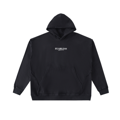 Fearless Apparel Raw-Seam Enzyme Washed Hoodie – 100% Cotton Heavyweight Streetwear