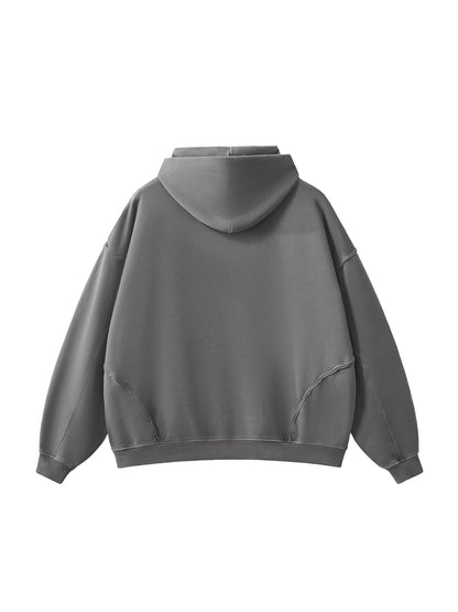 Fearless Apparel Raw-Seam Enzyme Washed Hoodie – 100% Cotton Heavyweight Streetwear